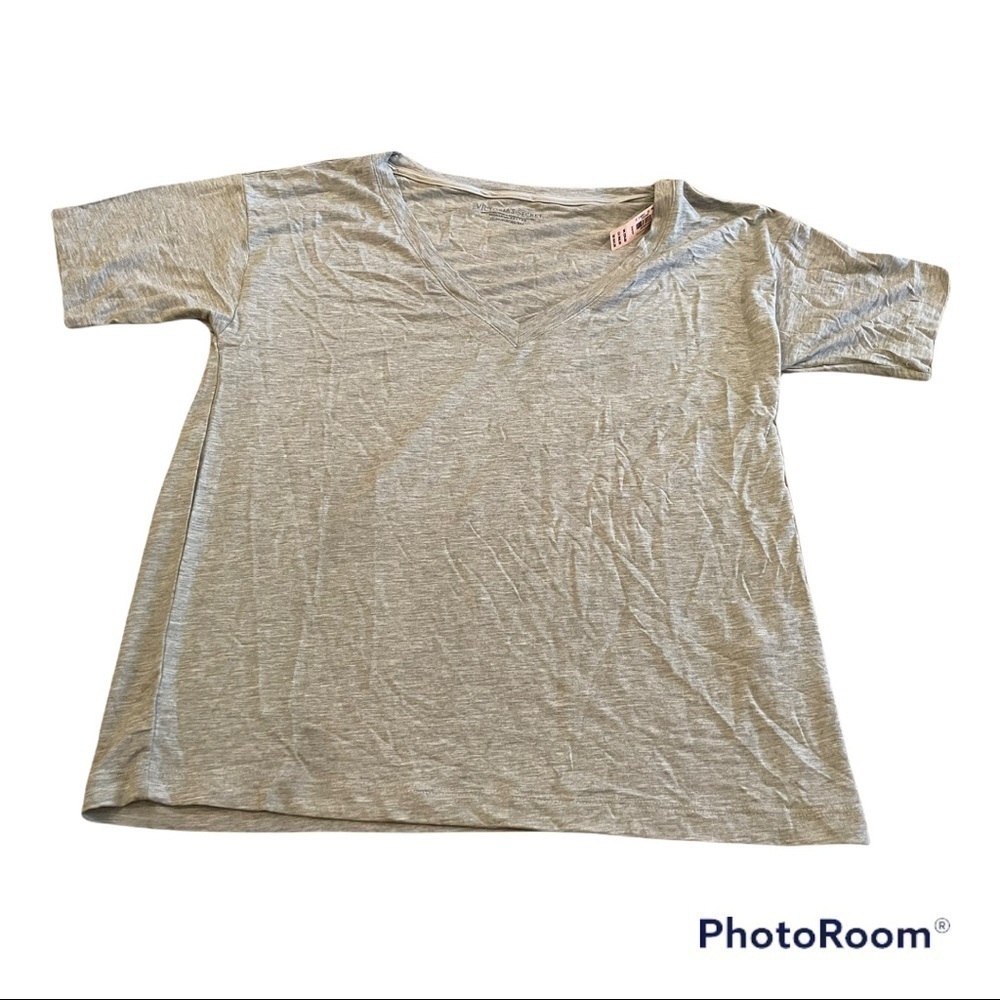 Victoria Secret gray shirt sleeve v neck tshirt